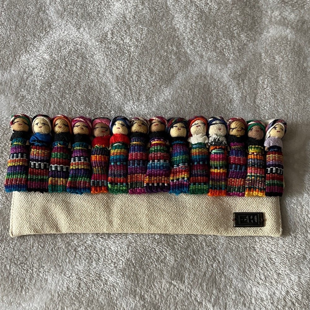Colorful Worry Doll wallet